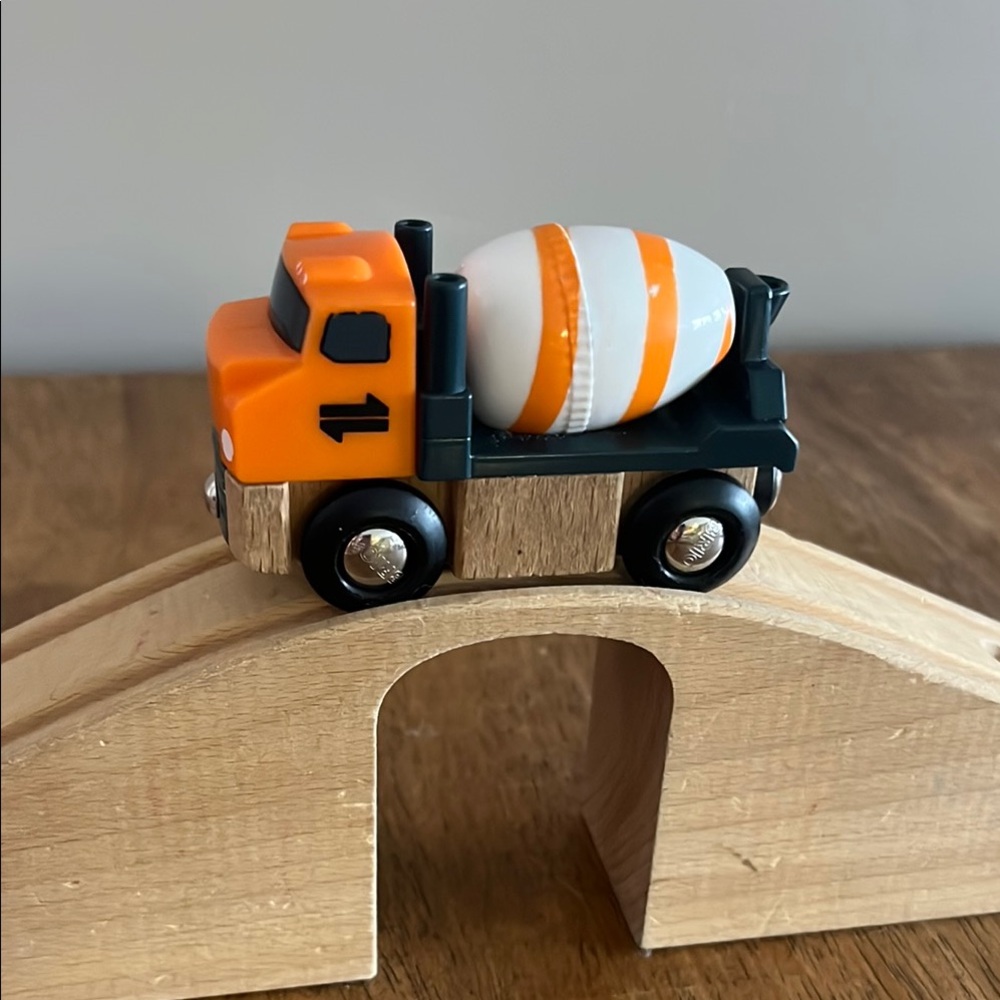 Brio Orange and Black Toy Cement Mixer Truck